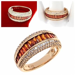 gold ring 18,60mm. gold-plated engagement xuping