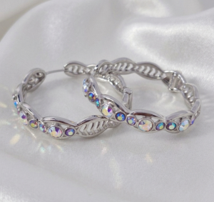 gold plated earrings with exclusive cubic zirconia