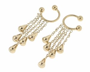 gold earrings made of stainless steel