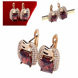 exclusive swarovski gold-plated earrings 