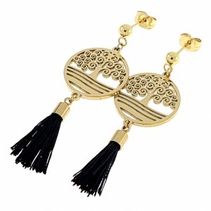 gold earrings made of stainless steel