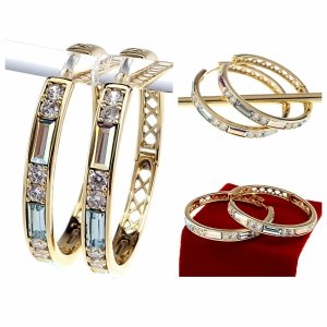 gold plated earrings with exclusive cubic zirconia