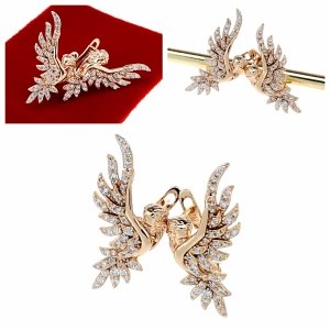 gold plated earrings with exclusive cubic zirconia