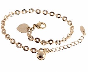 gold bracelet for a gold-plated leg
