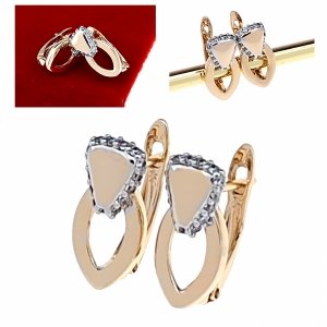 exclusive swarovski gold-plated earrings