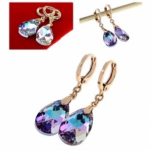 exclusive swarovski gold-plated earrings
