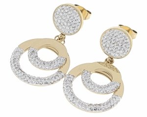 gold earrings made of stainless steel