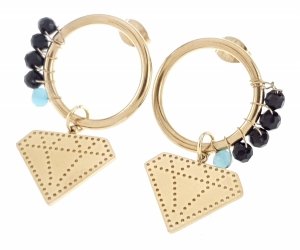 gold earrings made of stainless steel