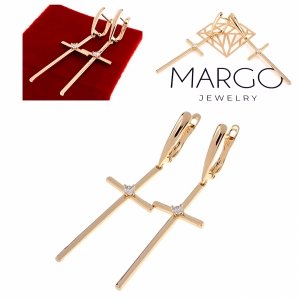 gold plated earrings with exclusive cubic zirconia