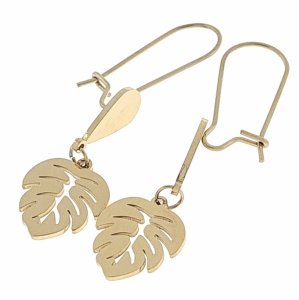 gold earrings made of stainless steel
