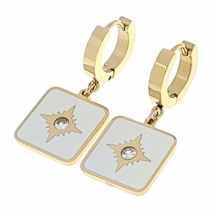 gold earrings made of stainless steel