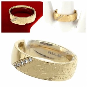 ring 19,00mm gold stainless steel