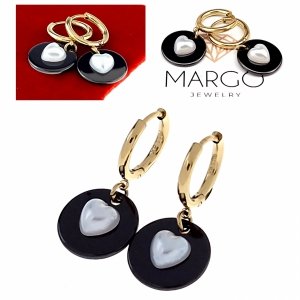 gold earrings made of stainless steel