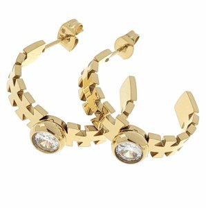 gold earrings made of stainless steel