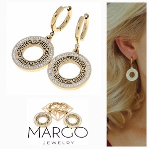 gold earrings made of stainless steel