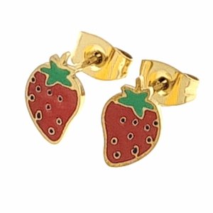 gold earrings made of stainless steel
