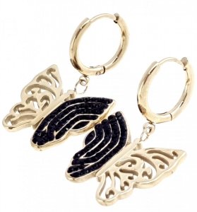 gold earrings made of stainless steel