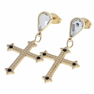 gold earrings made of stainless steel