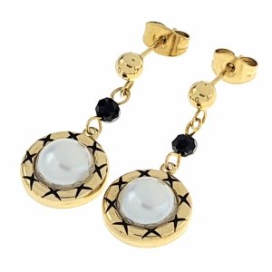 gold earrings made of stainless steel