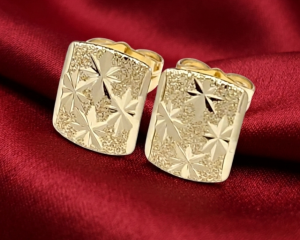 gold plated earrings with exclusive cubic zirconia