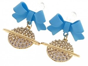 gold plated earrings with exclusive cubic zirconia
