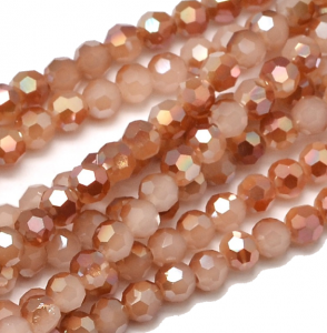 Glass beads faceted strands