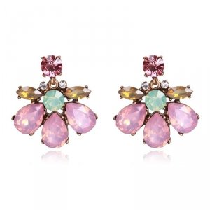 EARRINGS GOLD LONG ZIRCONIA WEDDING WEDDING