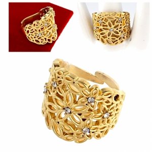 ring 18,30mm gold stainless steel