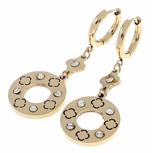 gold earrings made of stainless steel