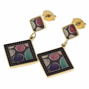 gold earrings made of stainless steel