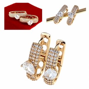 exclusive swarovski gold-plated earrings