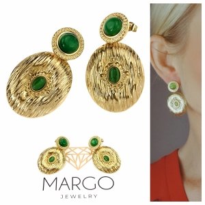 gold earrings made of stainless steel