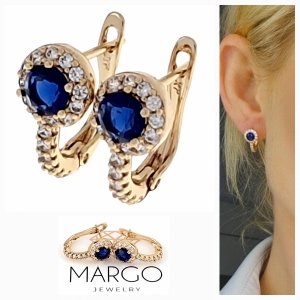gold plated earrings with exclusive cubic zirconia