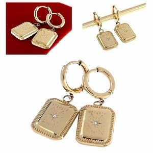 EARRINGS SILVER STAINLESS STEEL CELEBRITY