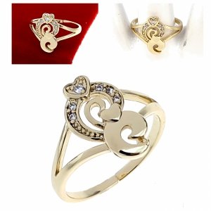 gold ring 18,60mm. gold-plated engagement xuping 