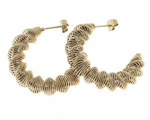 gold earrings made of stainless steel