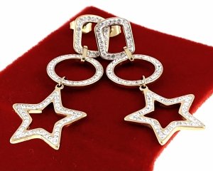 gold earrings made of stainless steel