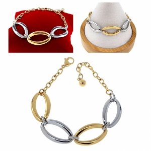 BRACELET GOLD CELEBRITY STAINLESS STEEL