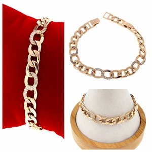 gold bracelet for a gold-plated leg
