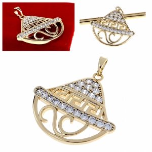 gold pendant 18k shiny xuping 