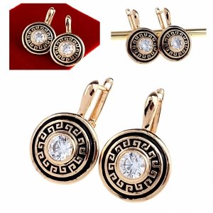 exclusive swarovski gold-plated earrings