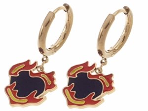 gold earrings made of stainless steel
