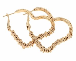 gold plated earrings with exclusive cubic zirconia