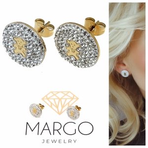 gold earrings made of stainless steel