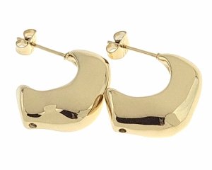 gold earrings made of stainless steel