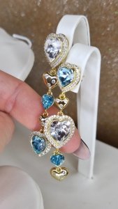 gold plated earrings with exclusive cubic zirconia