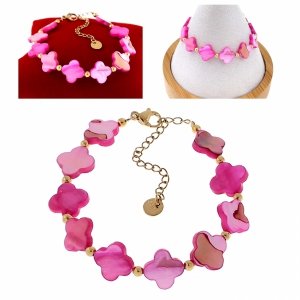 BRACELET GOLD CELEBRITY STAINLESS STEEL 