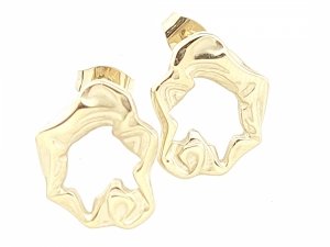 gold earrings made of stainless steel