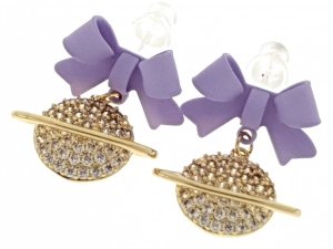 gold plated earrings with exclusive cubic zirconia