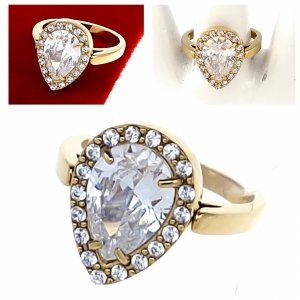 ring 19,00mm gold stainless steel